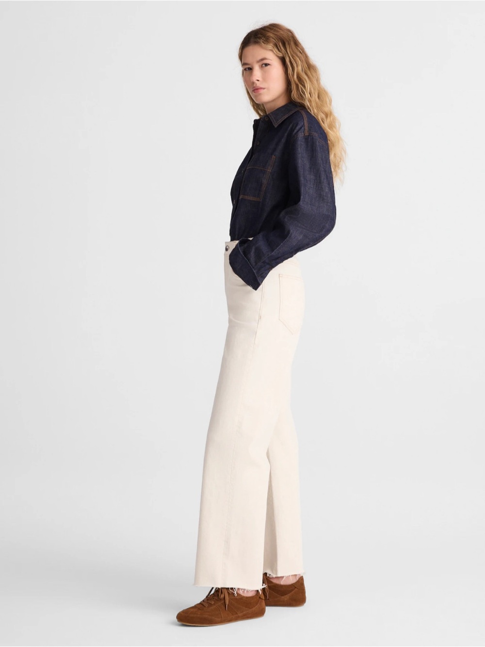 Madewell The Petite Perfect Vintage Wide-Leg Crop Jean Size 30 Petite NEW W/ Tag - Picture 3 of 5